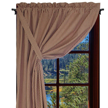 York Ticking - Barn Red Panel H5880017 - The Fox Decor